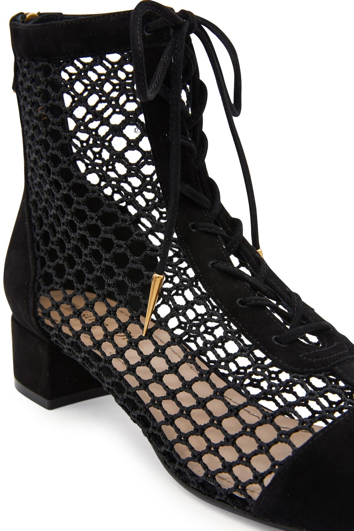 Dior Naughtily-d Fishnet Ankle Boot in Black