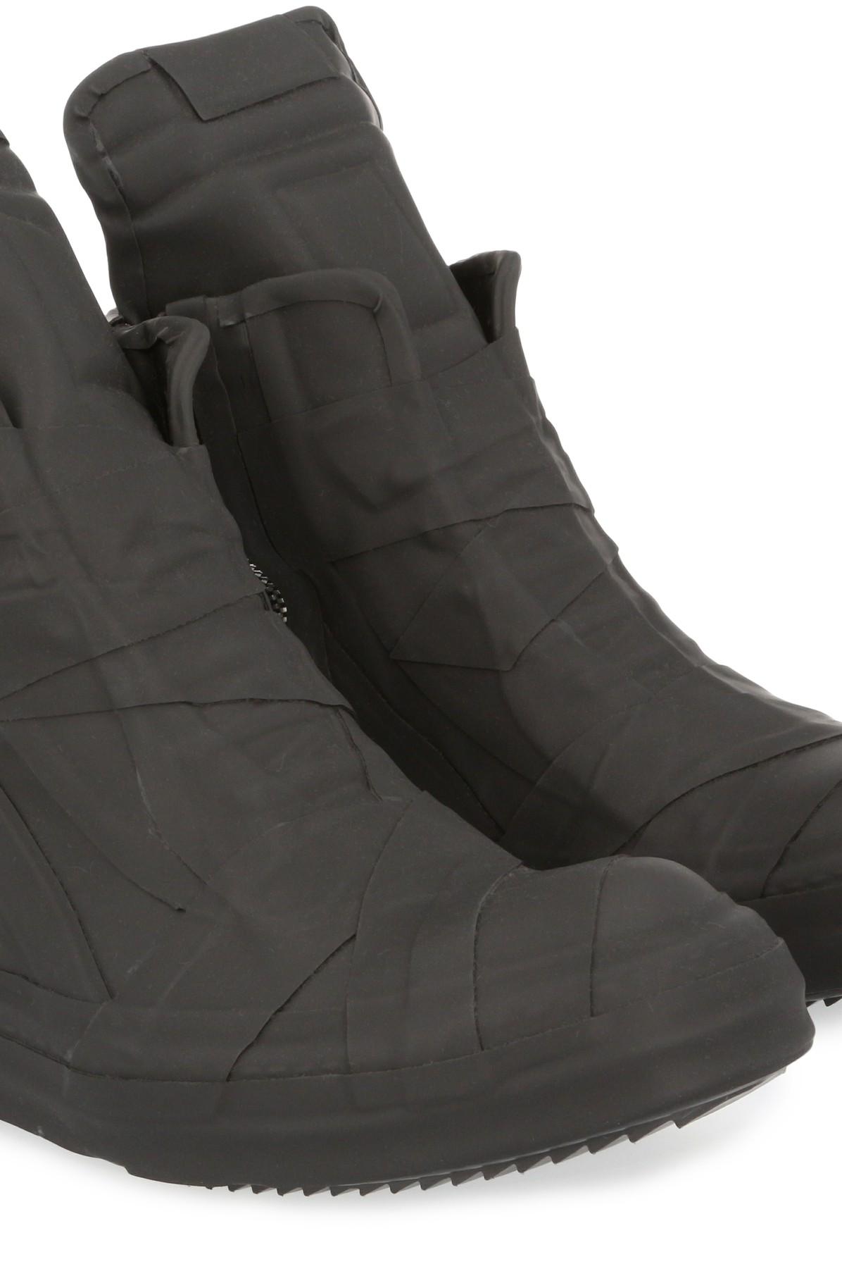 d*7様 rick owens rubber performa Geobask Rick Owens Rubber Panelled Geobasket Sneakers in Black for Men | Lyst