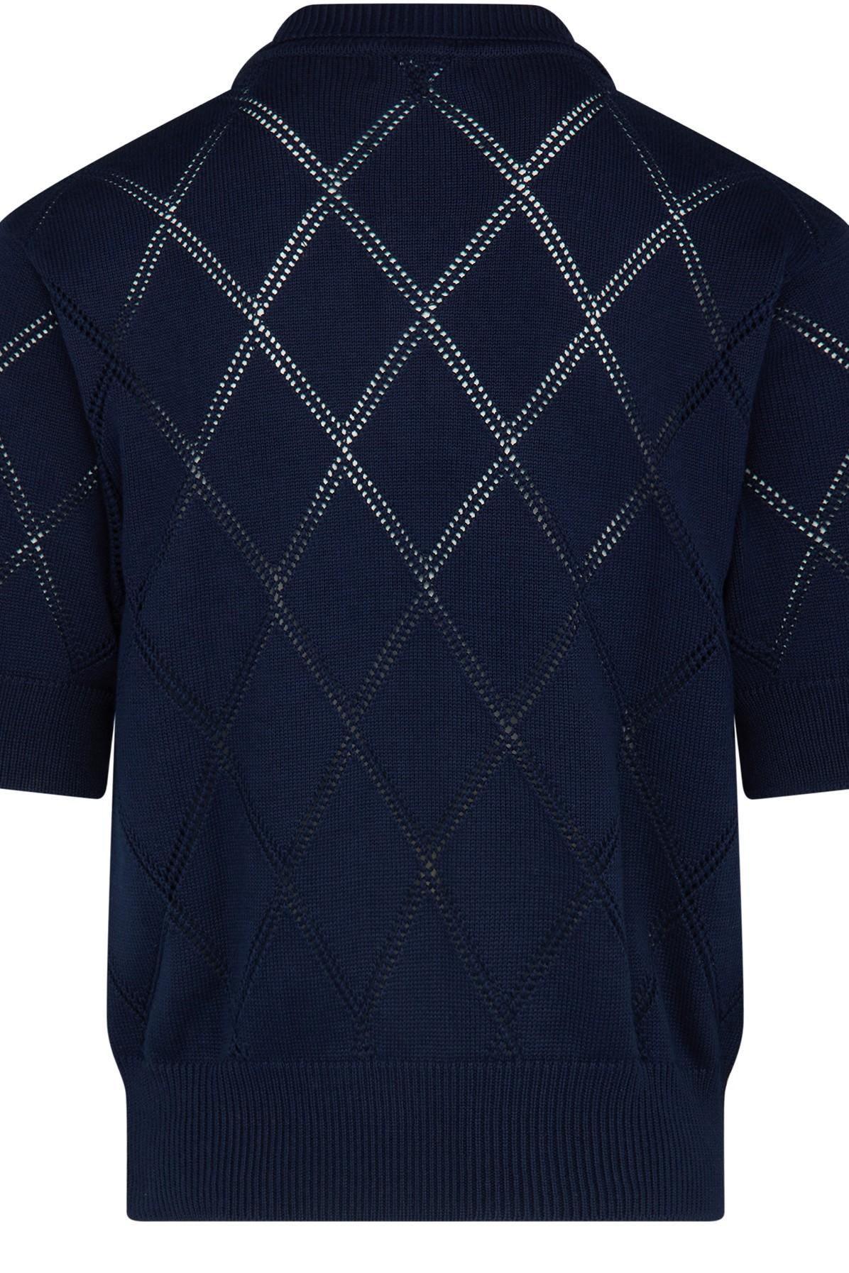 Egonlab Diamond Knitwear Polo in Blue for Men | Lyst