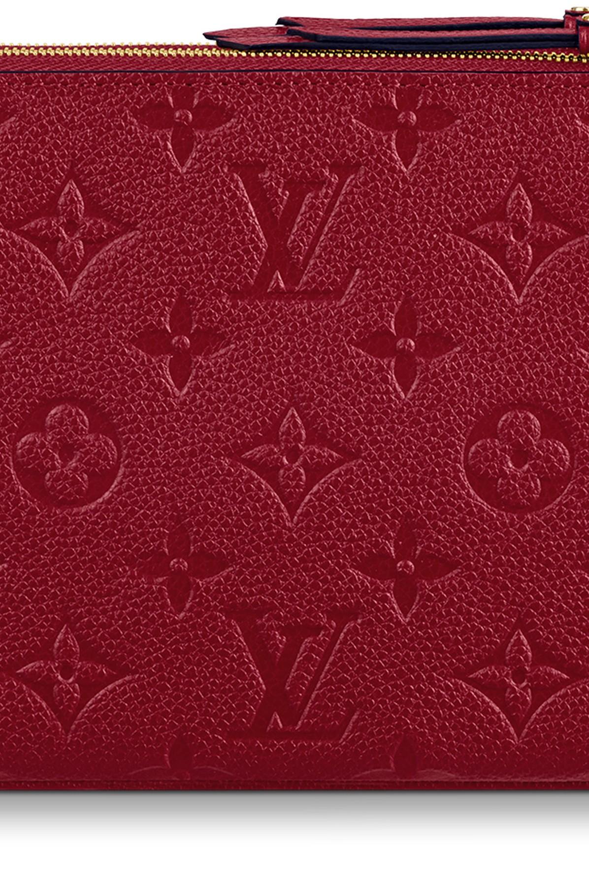 Louis Vuitton Pochette Giant Pink Double Zip Chain 870616 Red Cross Body Bag
