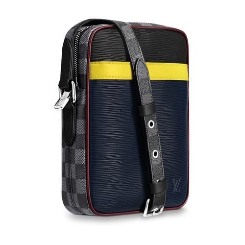 Shop Louis Vuitton DAMIER GRAPHITE Men's Navy Backpacks