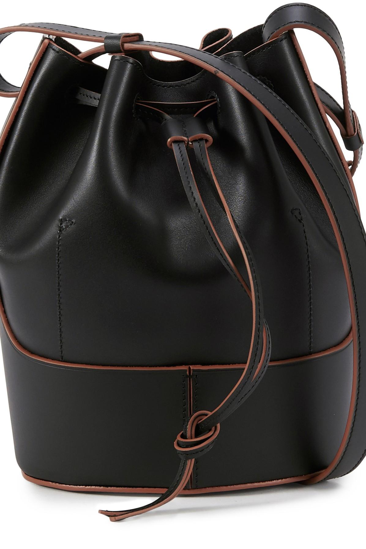 Loewe Balloon Bucket Bag Leather Small Black 2119661