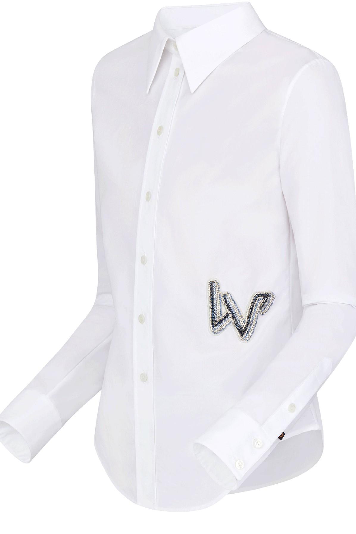 Buy Louis Vuitton Lion Embroidered Circle Logo Embroidered Button Down Long  Sleeve Shirt White HBS04WAZV M White from Japan - Buy authentic Plus  exclusive items from Japan