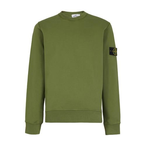 Stone Island Crew Neck Sweatshirt in Olive (Green) for Men | Lyst