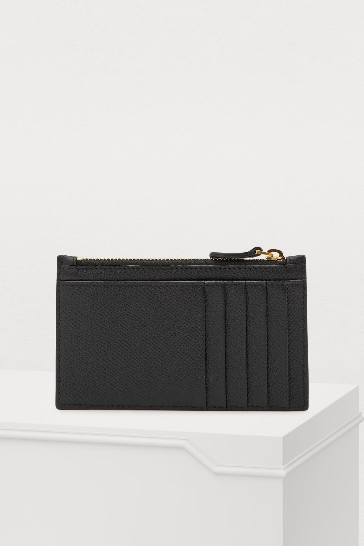 balenciaga black card holder