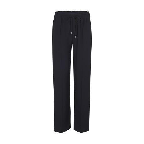 black jogging pants with white stripe