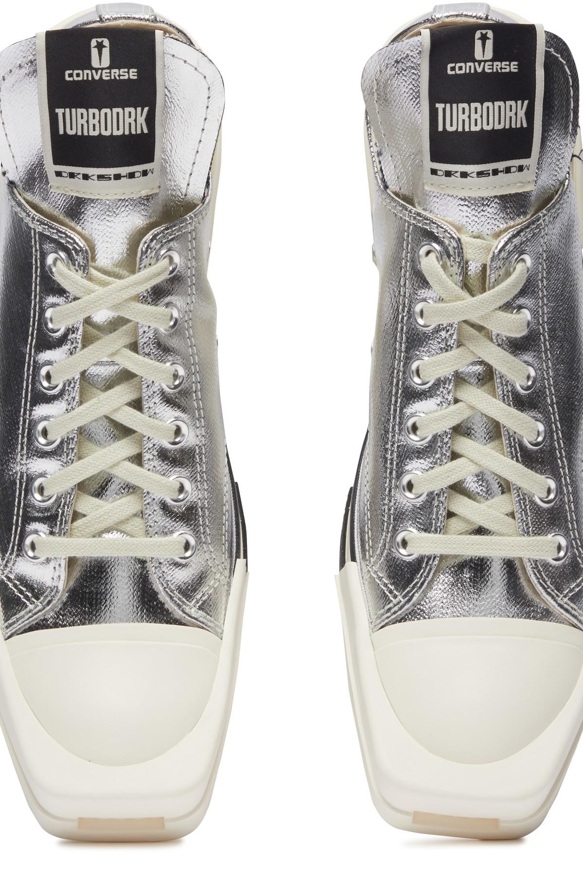 Rick Owens Turbodrk Sneakers X Converse Low Silver in Metallic for Men |  Lyst