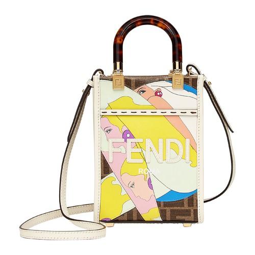 Fendi Mini Sunshine Shopper in Yellow | Lyst