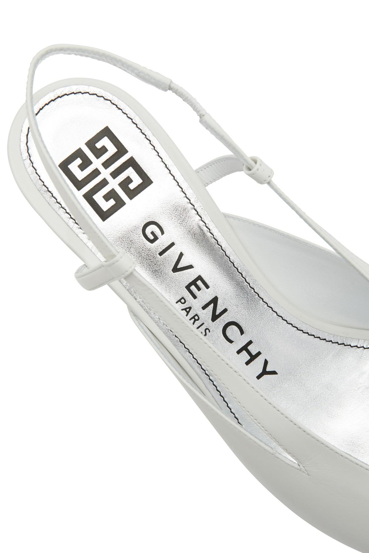 Givenchy Specchio Leather Slingback Pumps in White - Save 50% - Lyst
