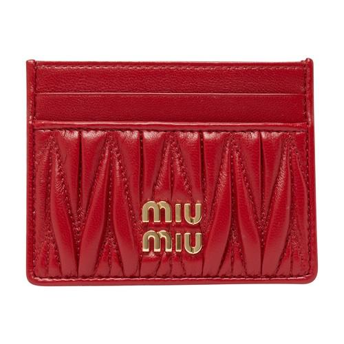 Porte-cartes Miu Miu en coloris Rouge | Lyst