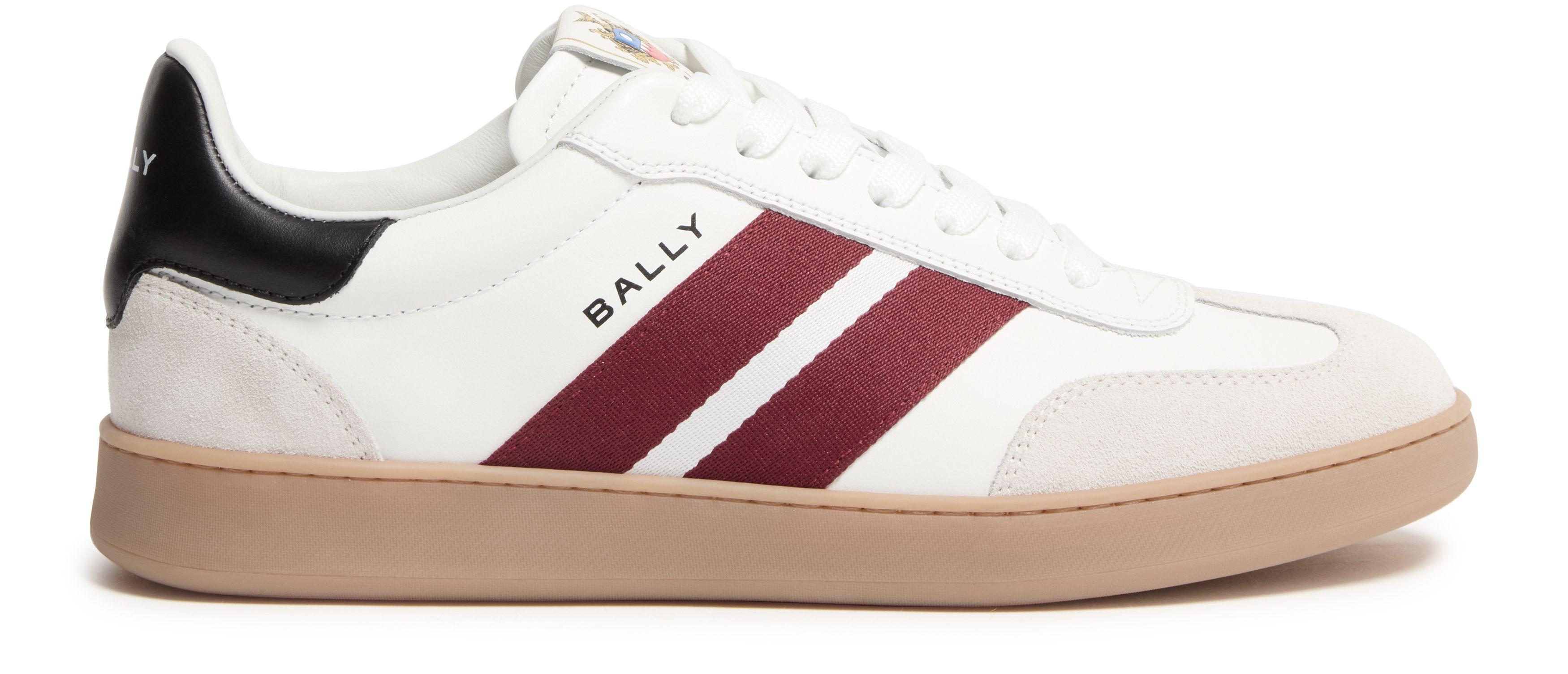 スニーカー BALLY Women Sneakers WK005KVT005I0I1 White Bally - Raise leather and fabric low-top sneakers White