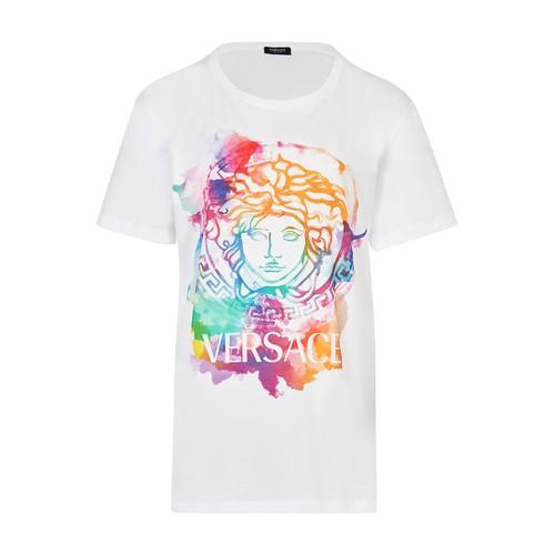 Versace Multicolored Medusa Logo T-shirt | Lyst