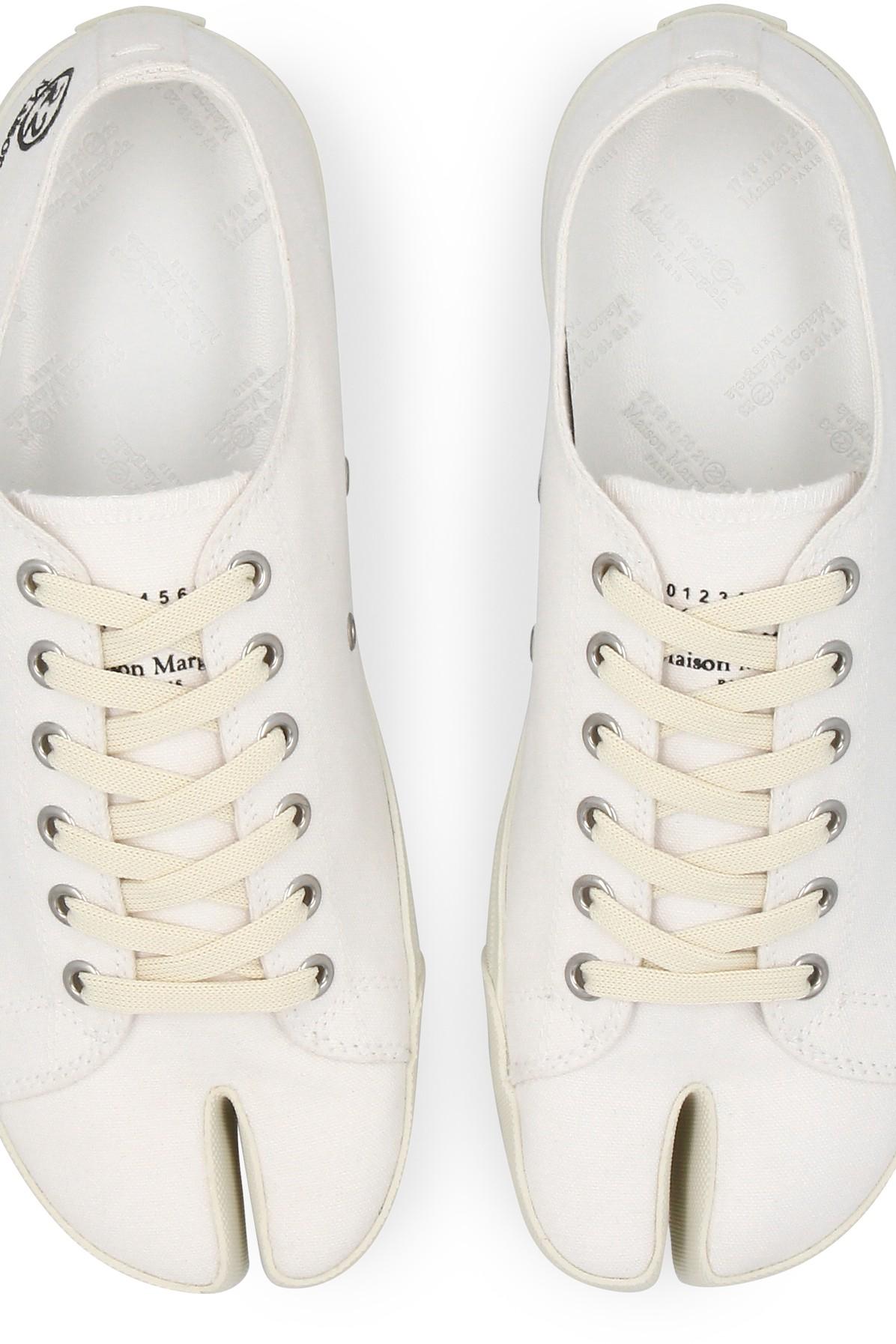 Maison Margiela Cotton Tabi Sneakers in White for Men - Save 44 
