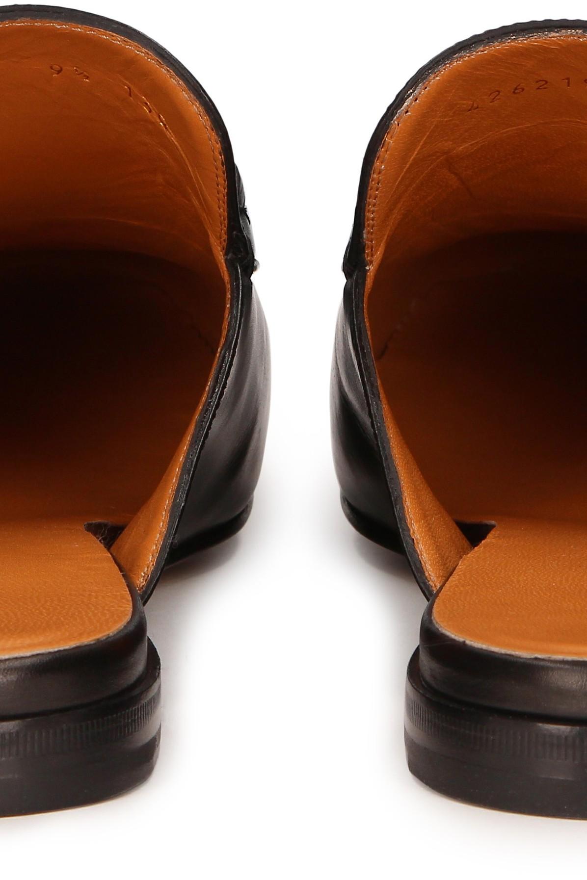 leather horsebit slipper