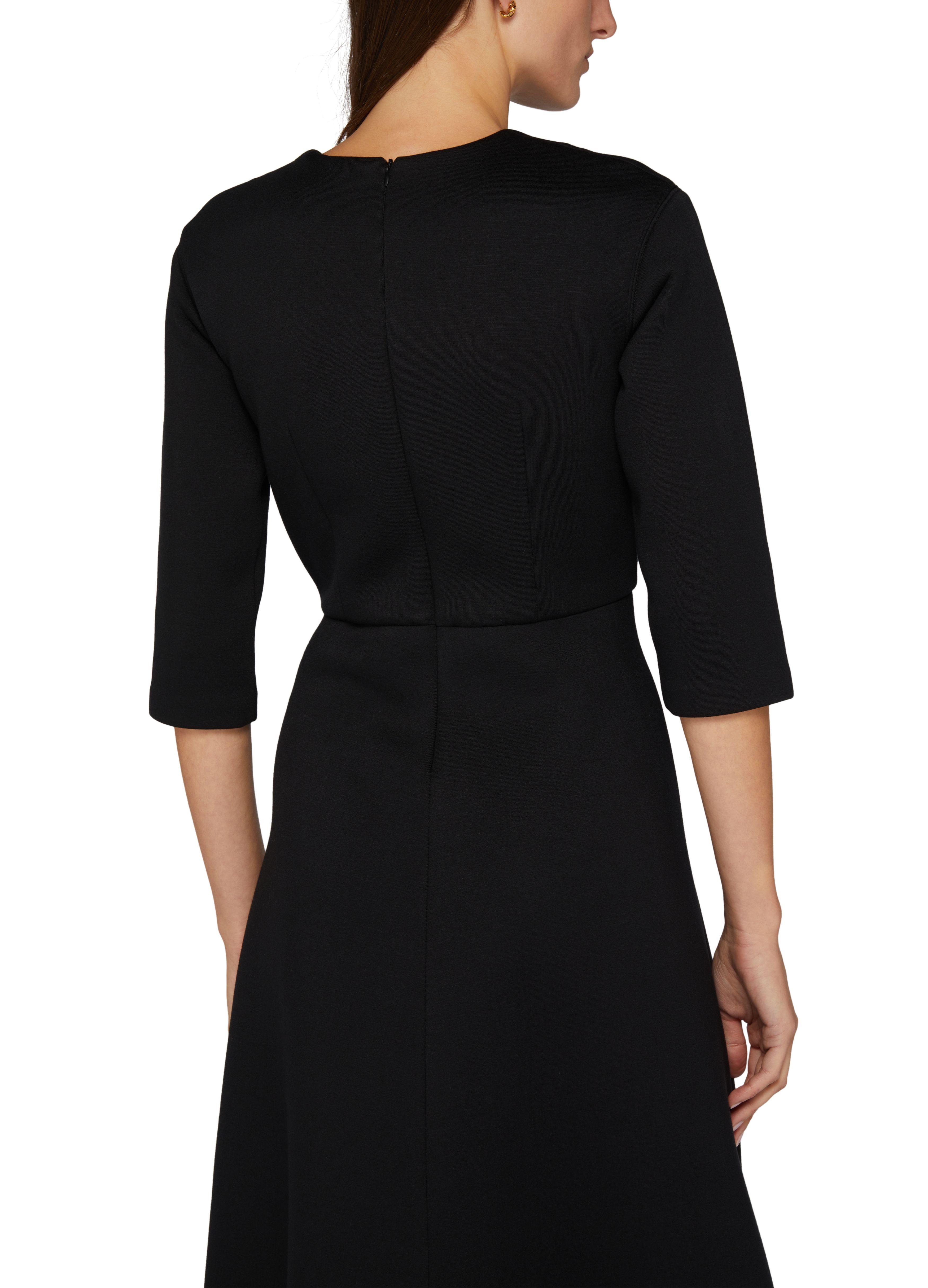 Max Mara Viscose-Blend Flared Three-Quarter Sleeve Dress in