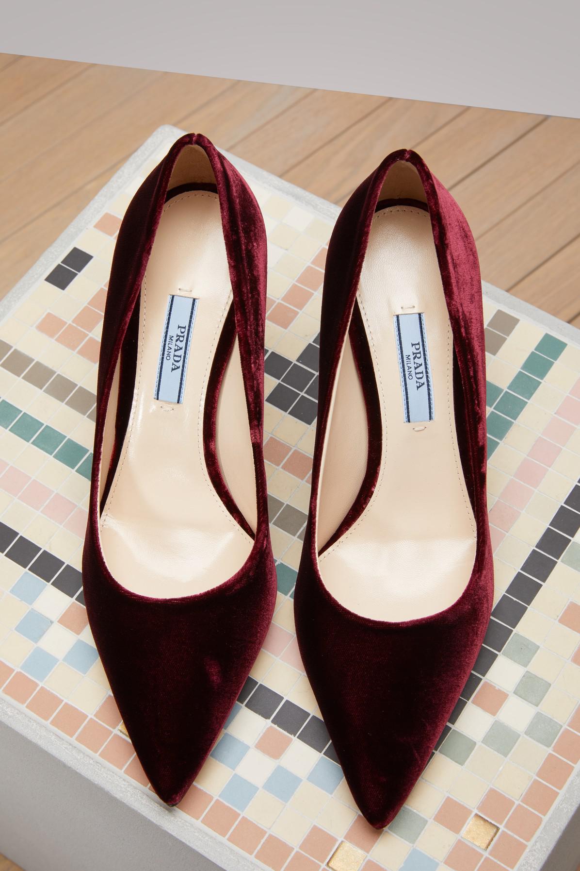 Prada top velvet heels