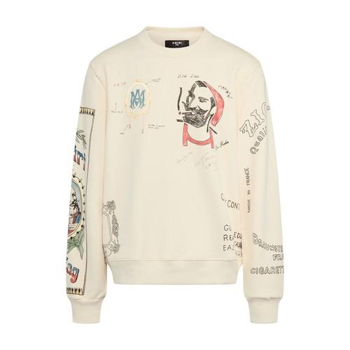 Amiri Zig Zag Sketch Crewneck Sweatshirt for Men | Lyst