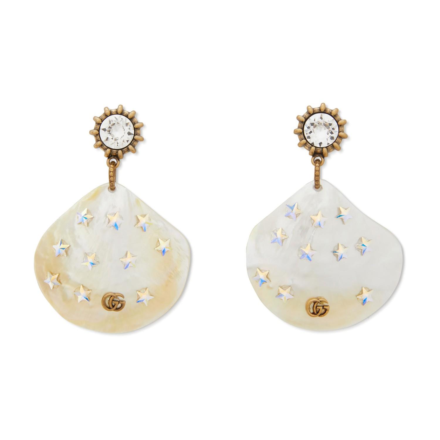 Gucci Shell Earrings in Mother of Pearl 