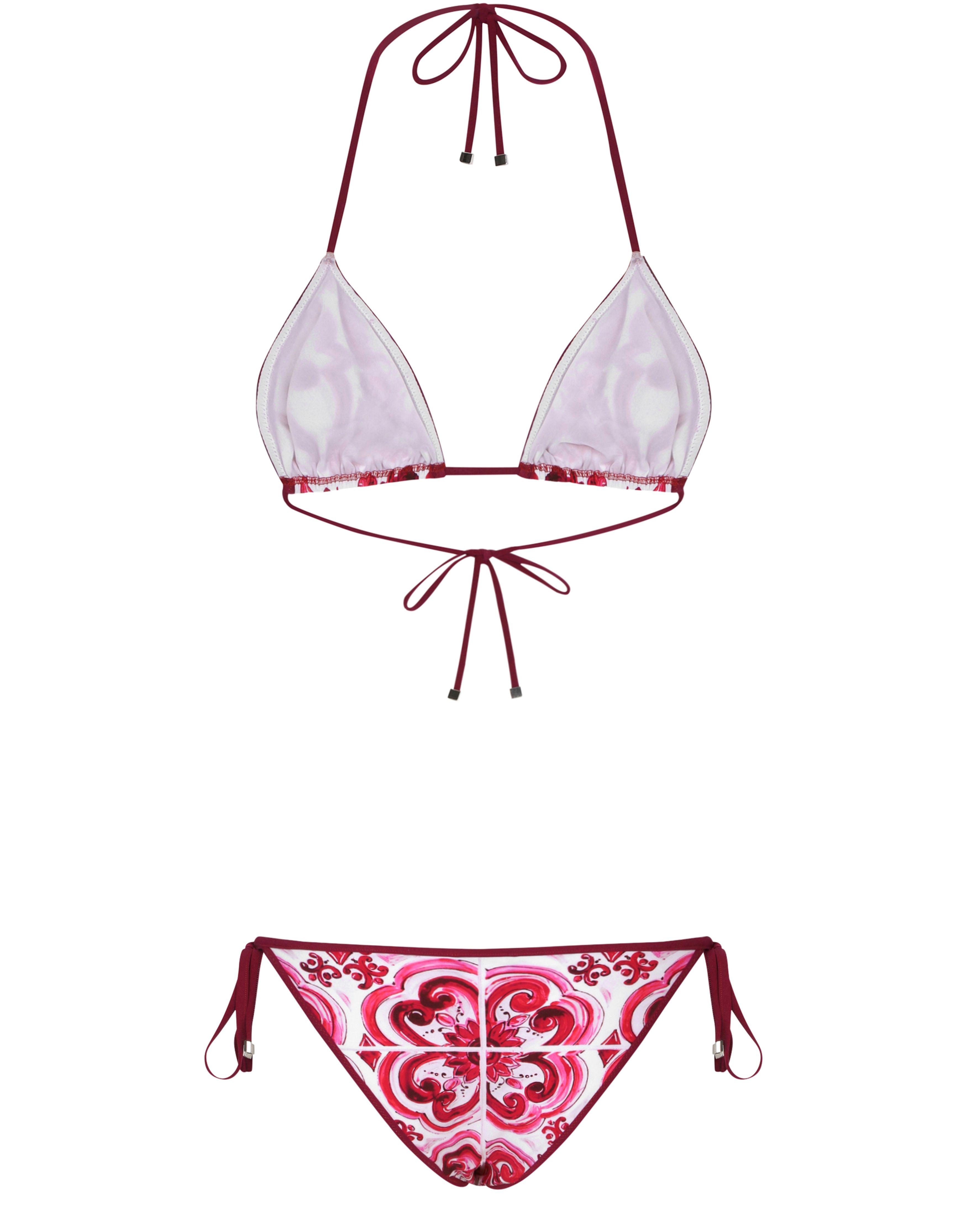 Dolce & Gabbana Majolica-print Bikini | Red | FARFETCH