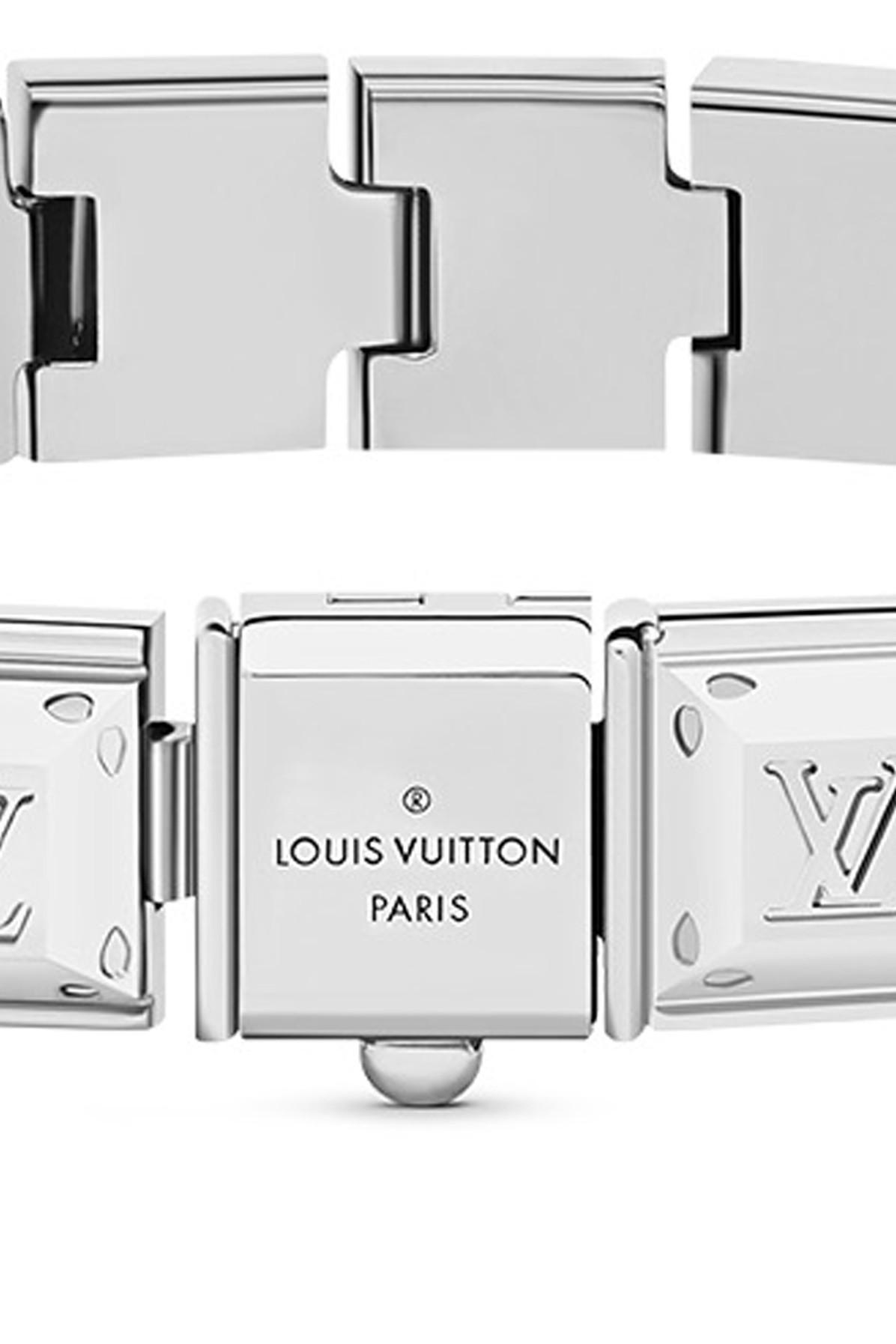 Louis Vuitton Bracelet Tag Nanogram in Zamac with Silver-tone - US