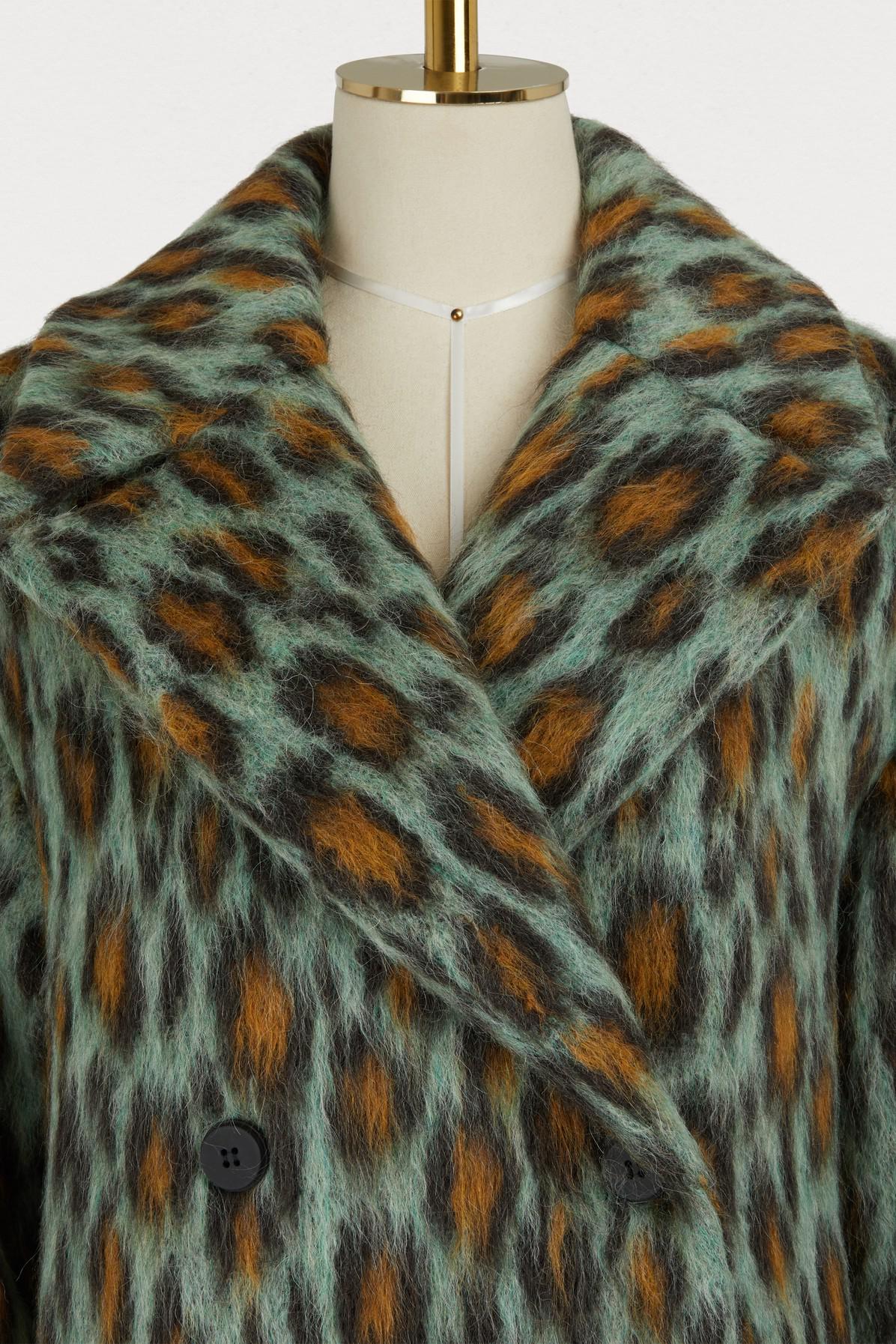kenzo leopard coat