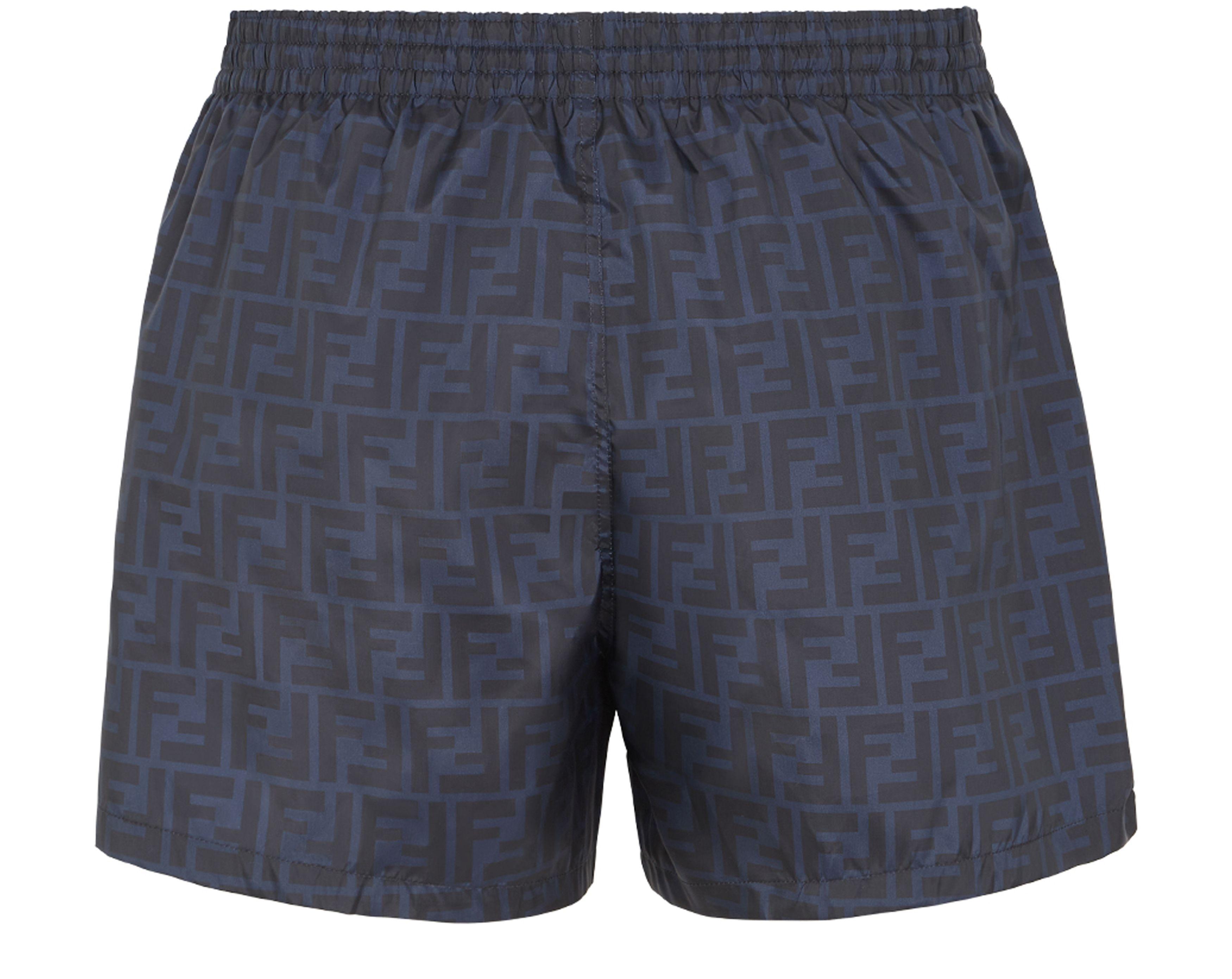Fendi swim shorts grey best sale