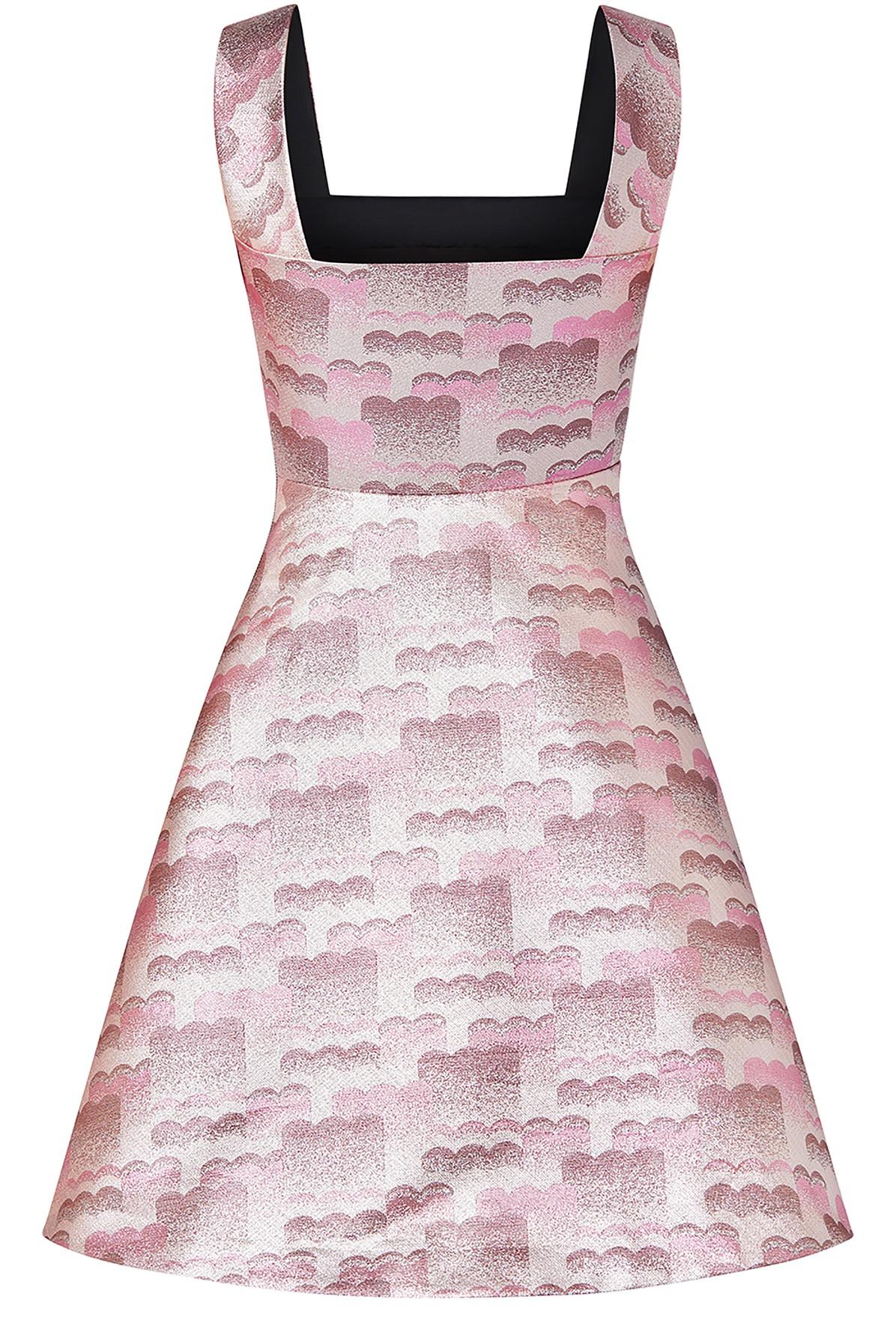Louis Vuitton Strap-Detail Monogram Cloud Mini Dress