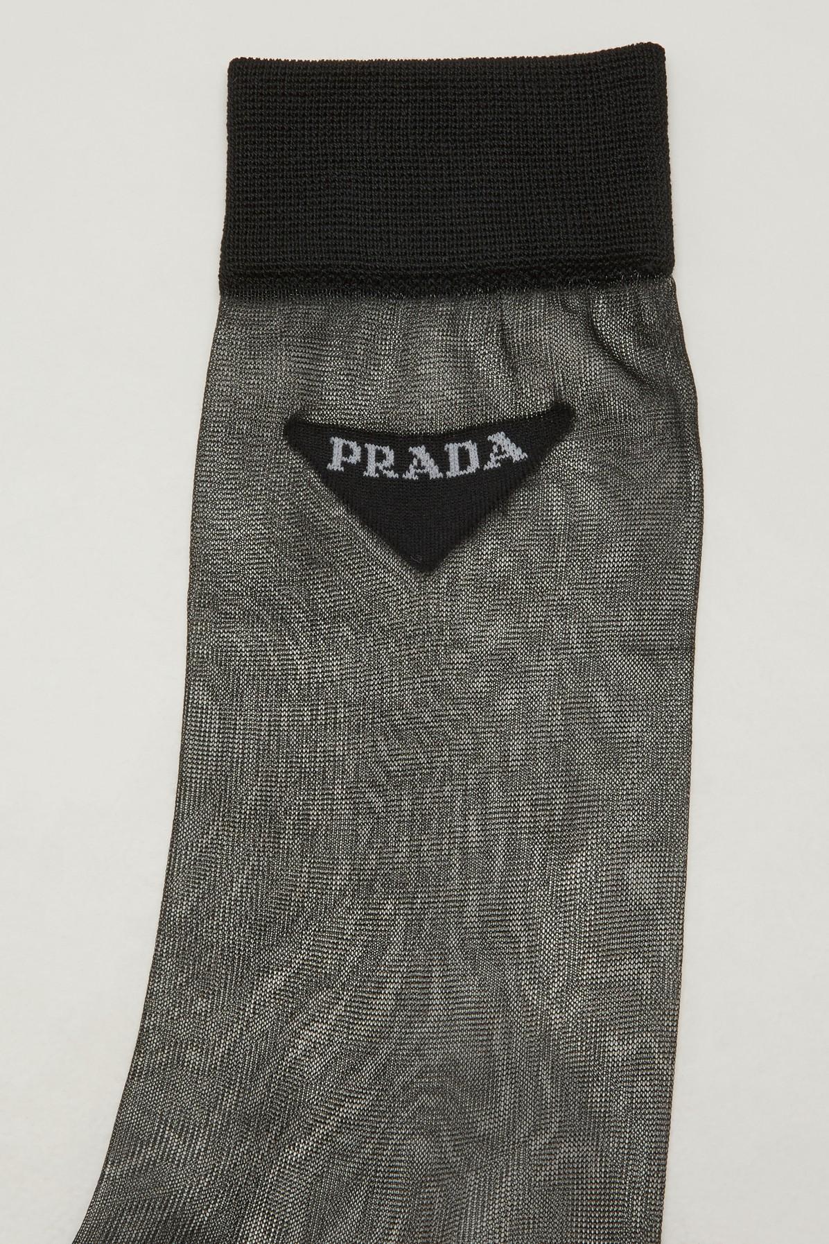 Prada Synthetic Nylon Socks in Black | Lyst