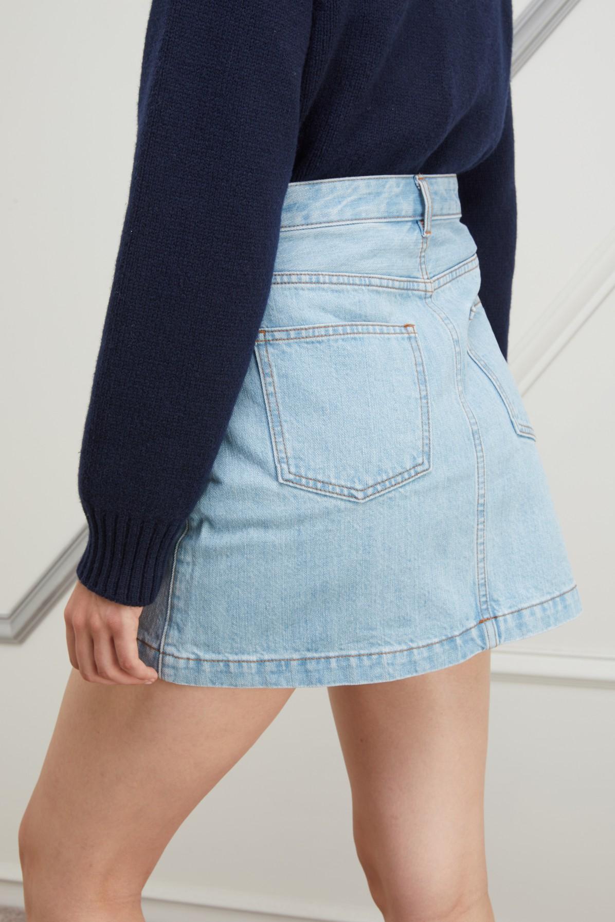 A.P.C. Fanny Skirt in Blue - Lyst