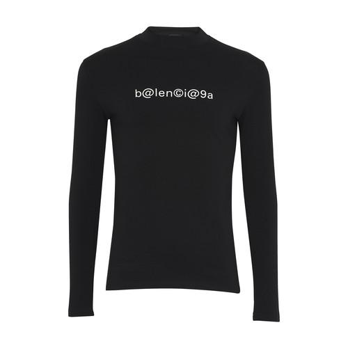 Balenciaga Long Stretch Top With Logo in Black/White (Black) for Men - Lyst