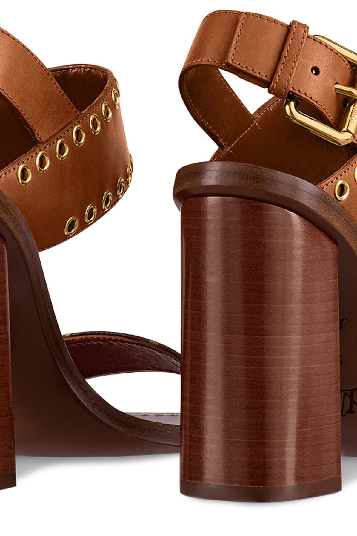 Passenger leather sandal Louis Vuitton Camel size 37 EU in Leather -  24634982