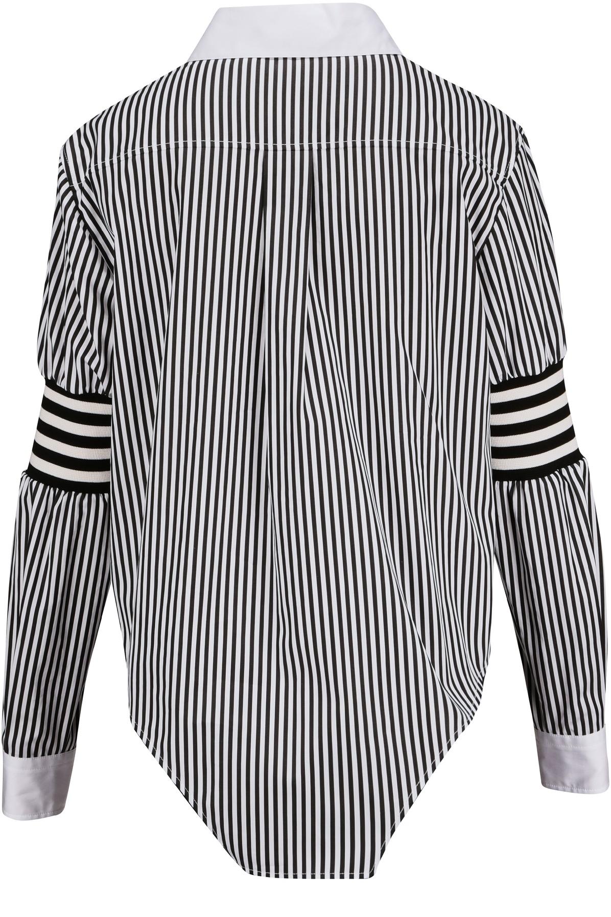 Burberry Asymetric Shirt With Stripes - Lyst