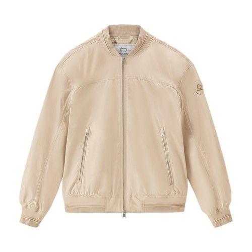 Woolrich Summer Bomber Jacket in Natural | Lyst
