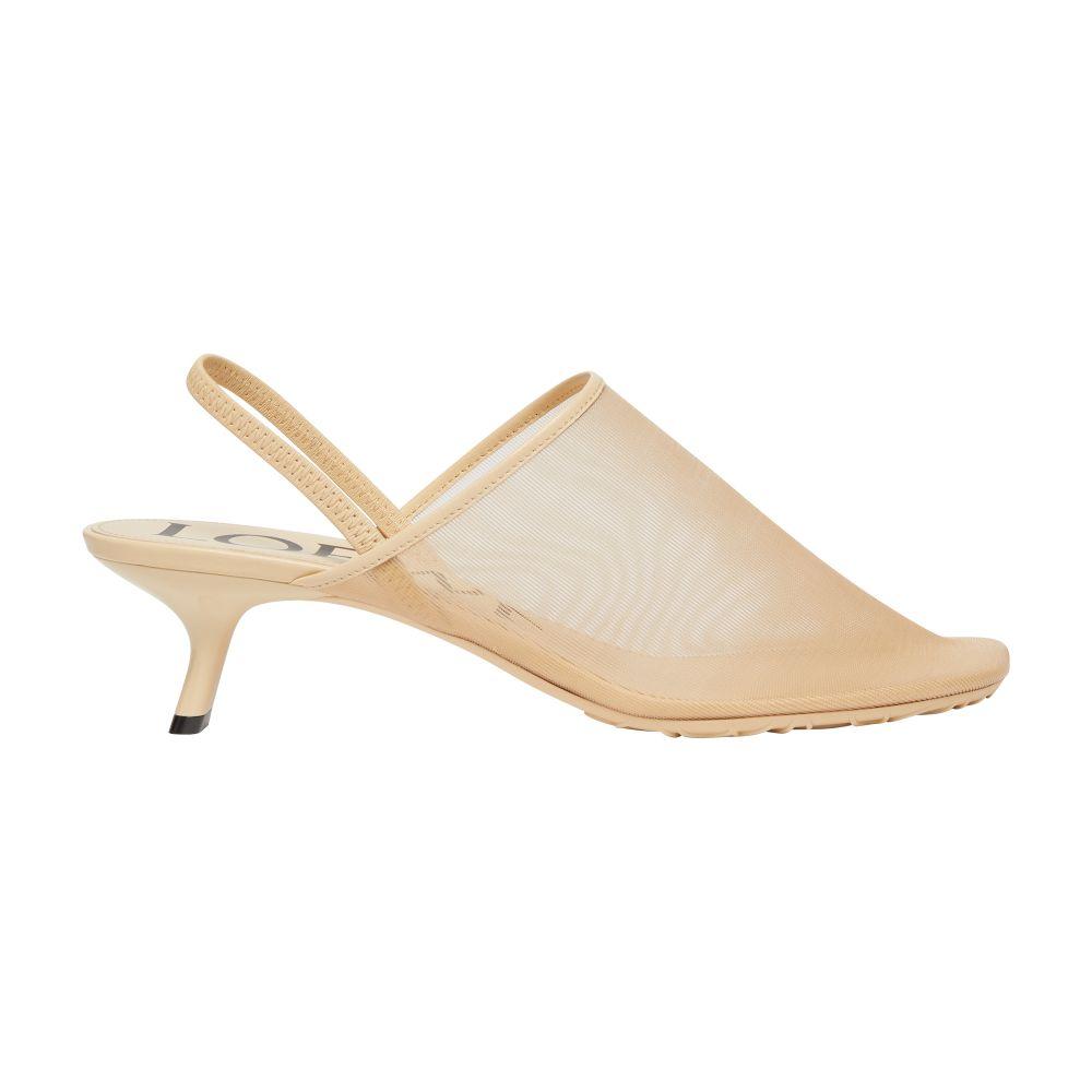 ロエベ Petal 45 スリングバックパンプス Loewe Petal Mesh Sling-Back Mule 45 in White | Lyst
