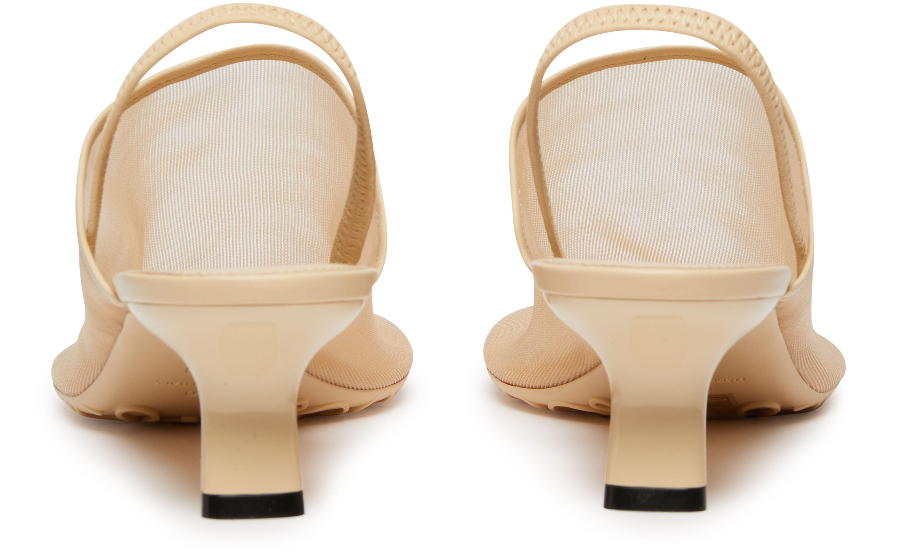 Loewe Petal Mesh Sling-Back Mule 45 in White | Lyst