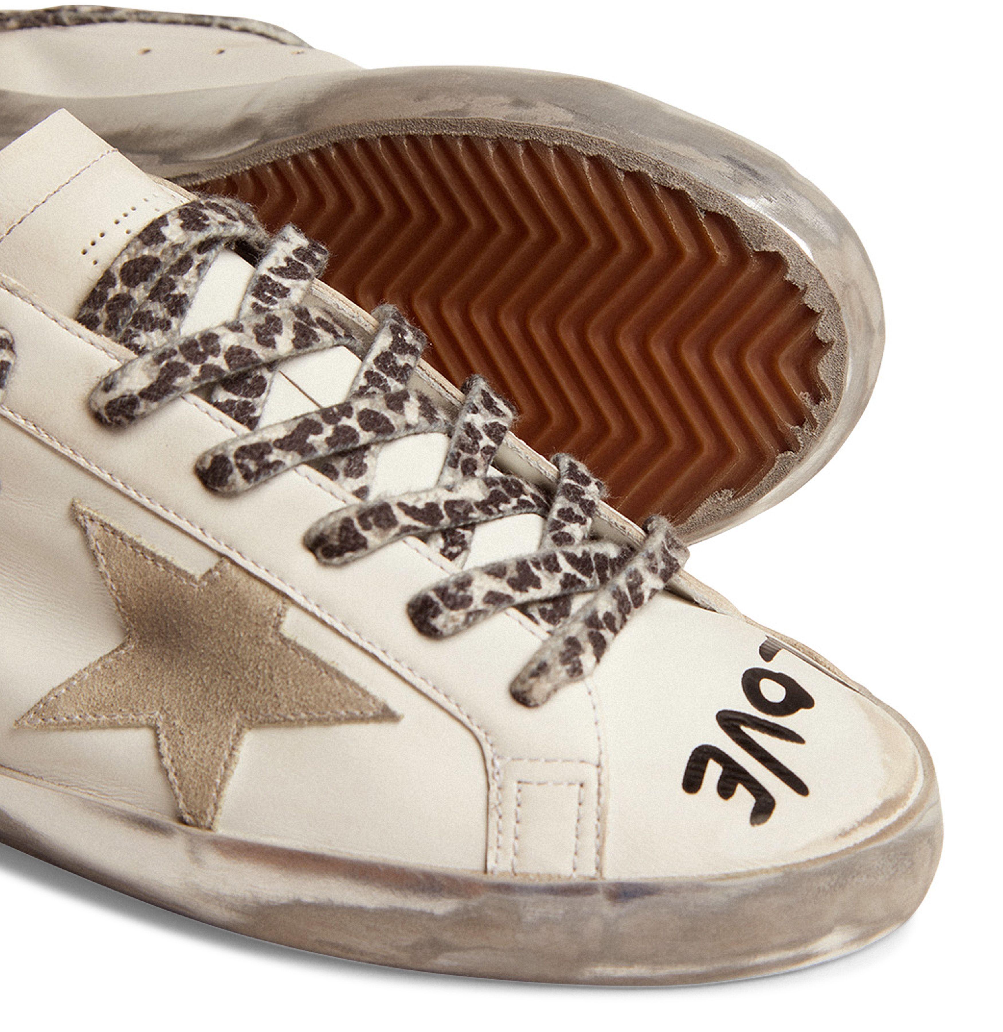 スニーカー GOLDEN  DELUXE BRAND Super-star Classic with list leath Golden Goose Super-star Sneakers in White | Lyst