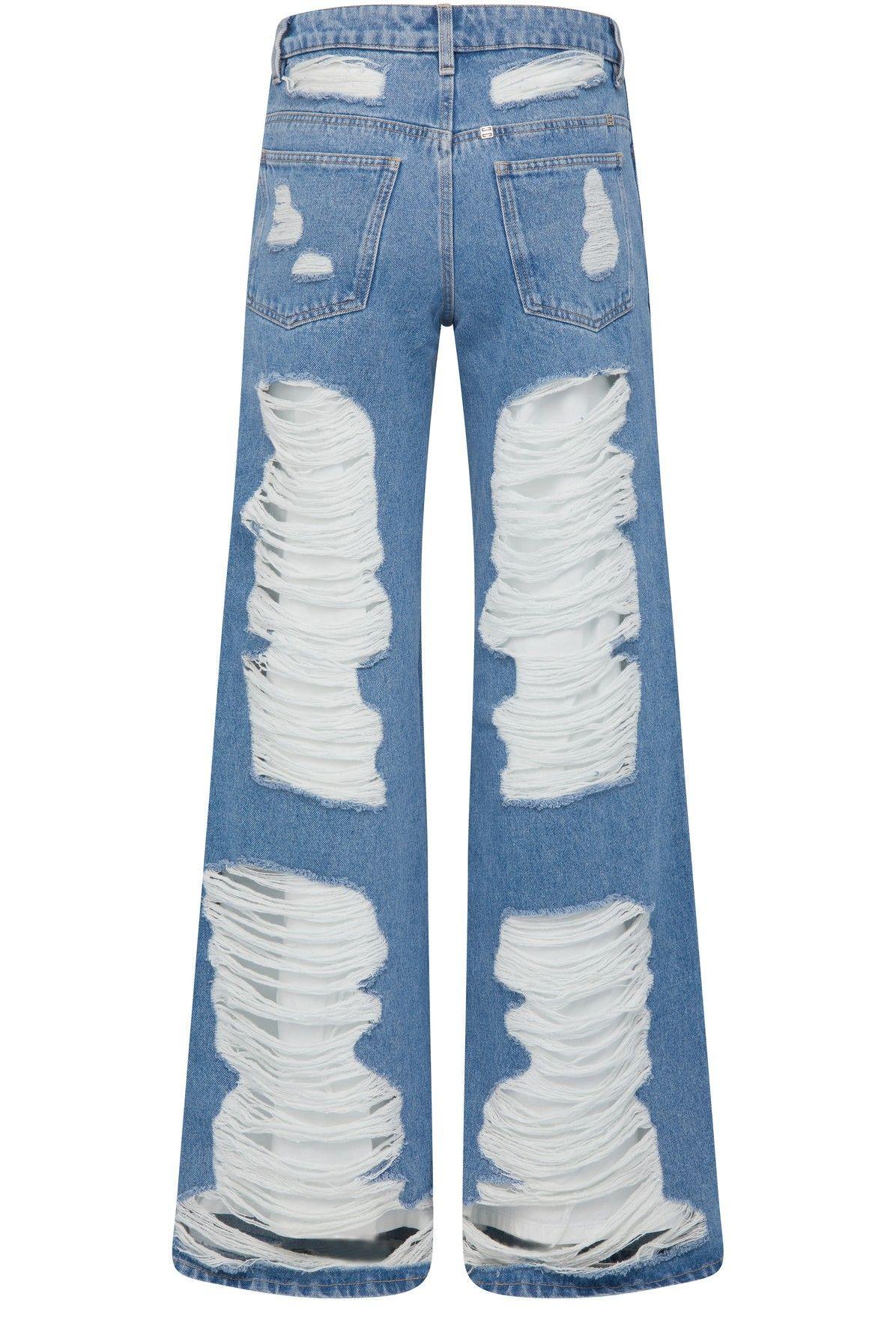 Givenchy Ripped Jeans in Blue | Lyst