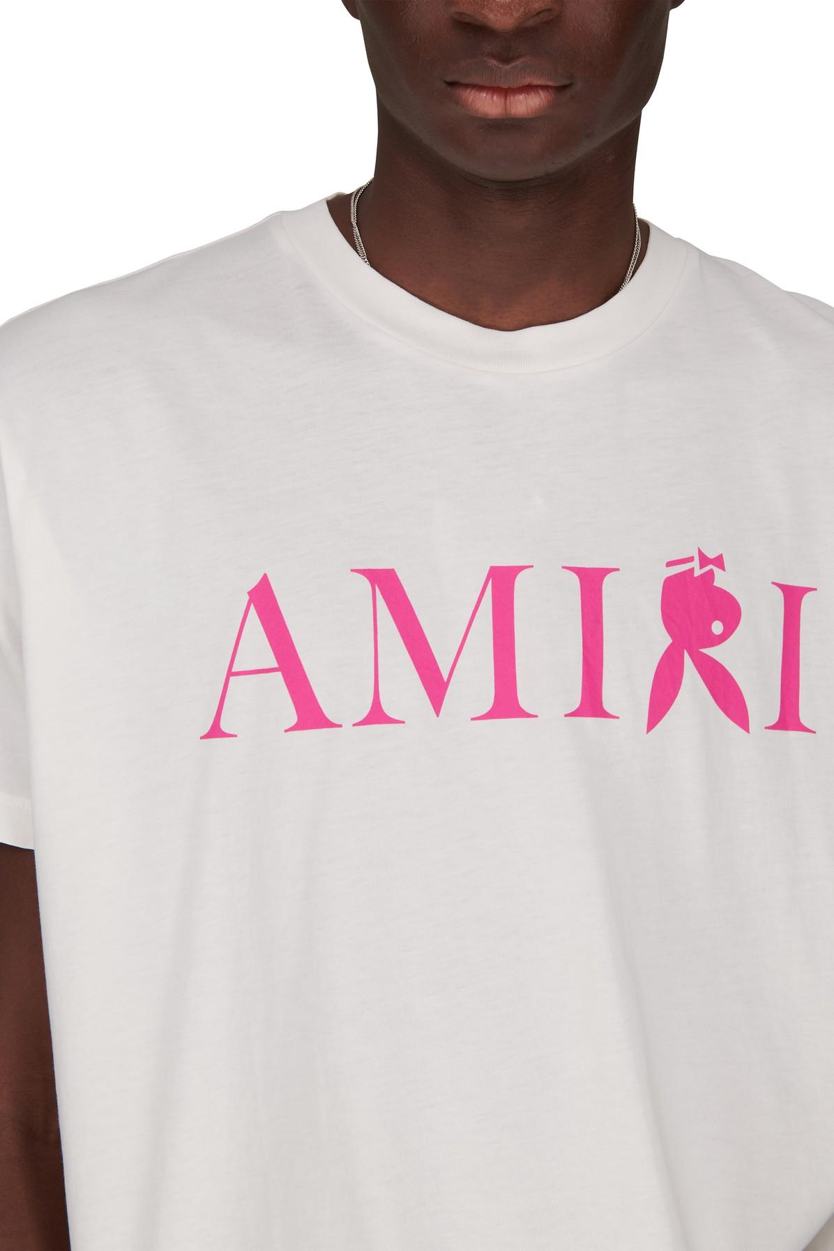 black and pink amiri t shirt