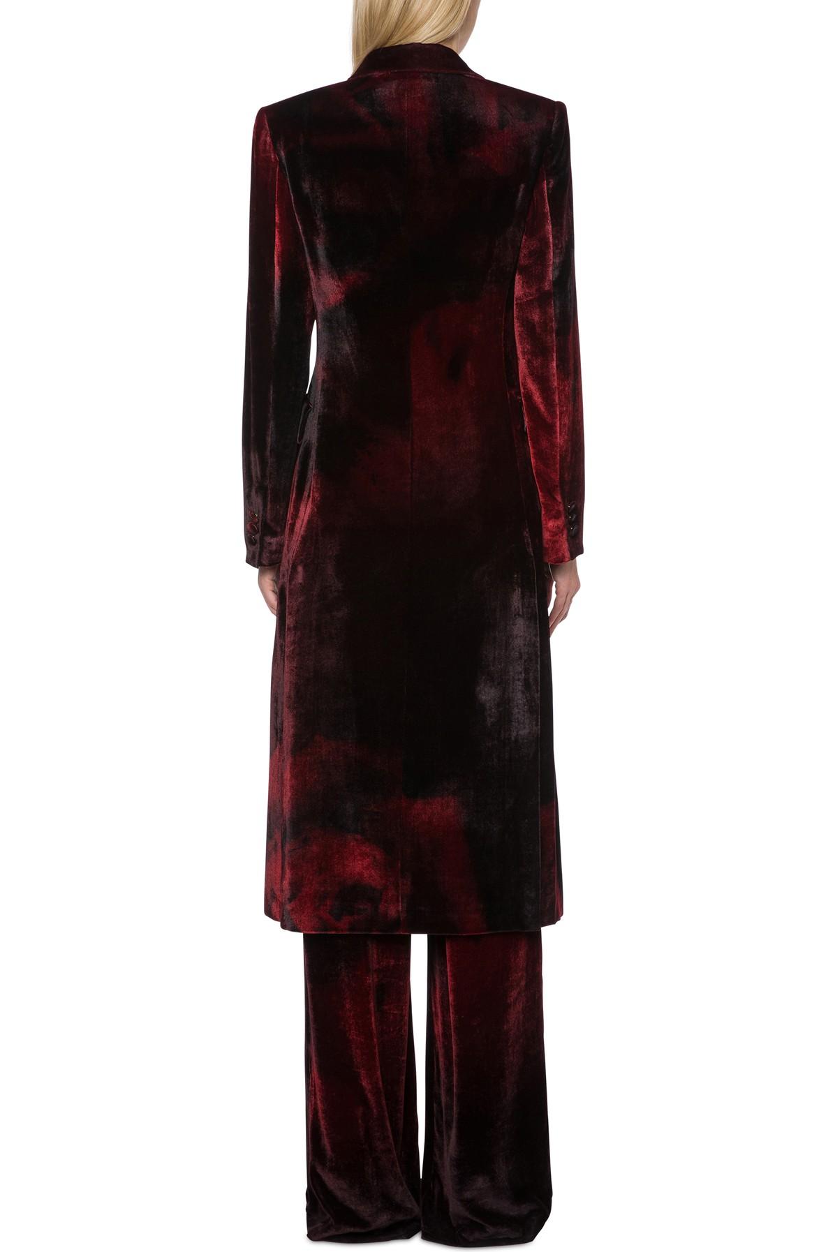 Long red hotsell velvet coat