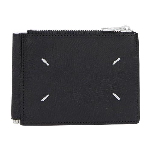 Maison Margiela Money Clip Leather Wallet in Black for Men | Lyst