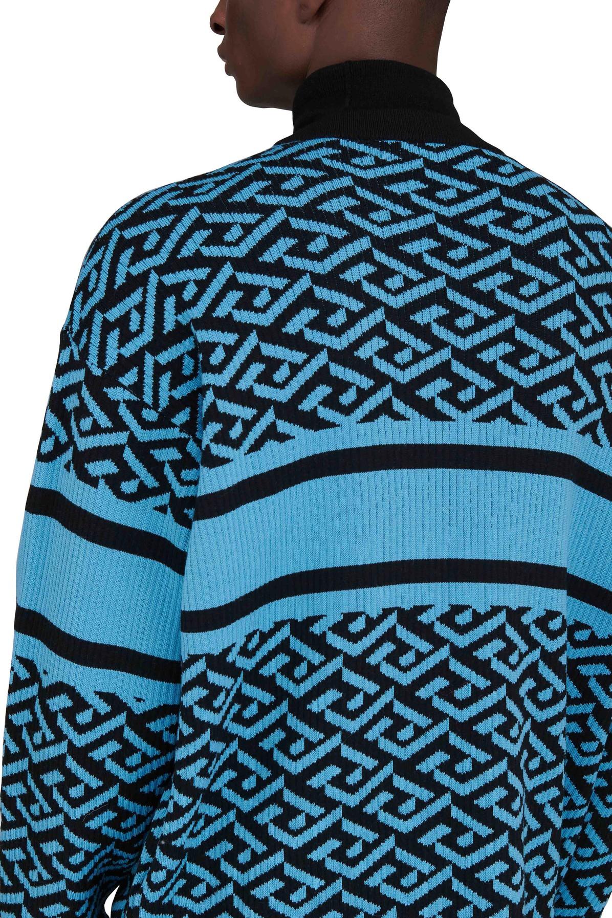 Versace La Greca Jumper in Blue for Men | Lyst