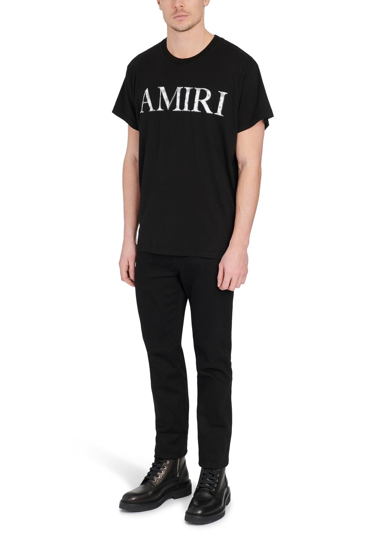 Amiri Cotton Bandana Logo T-shirt in 