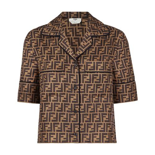 Fendi Silk Pyjamas in Brown | Lyst