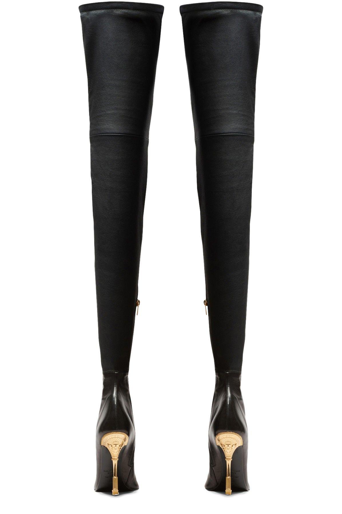 Balmain thigh high boots sales