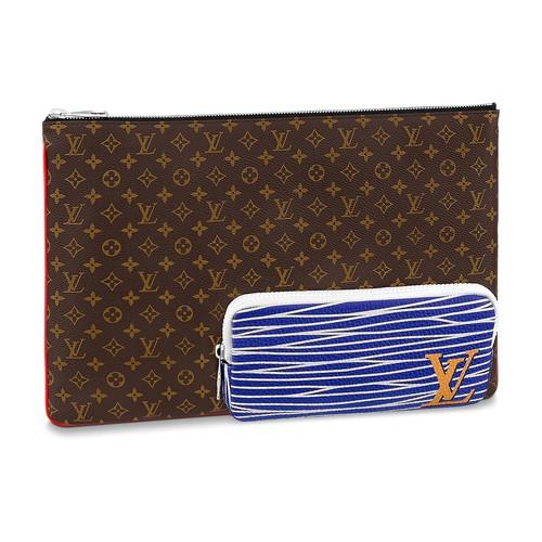 Louis Vuitton pouch to4 MULTI-POCKET Brown Cloth ref.564060 - Joli