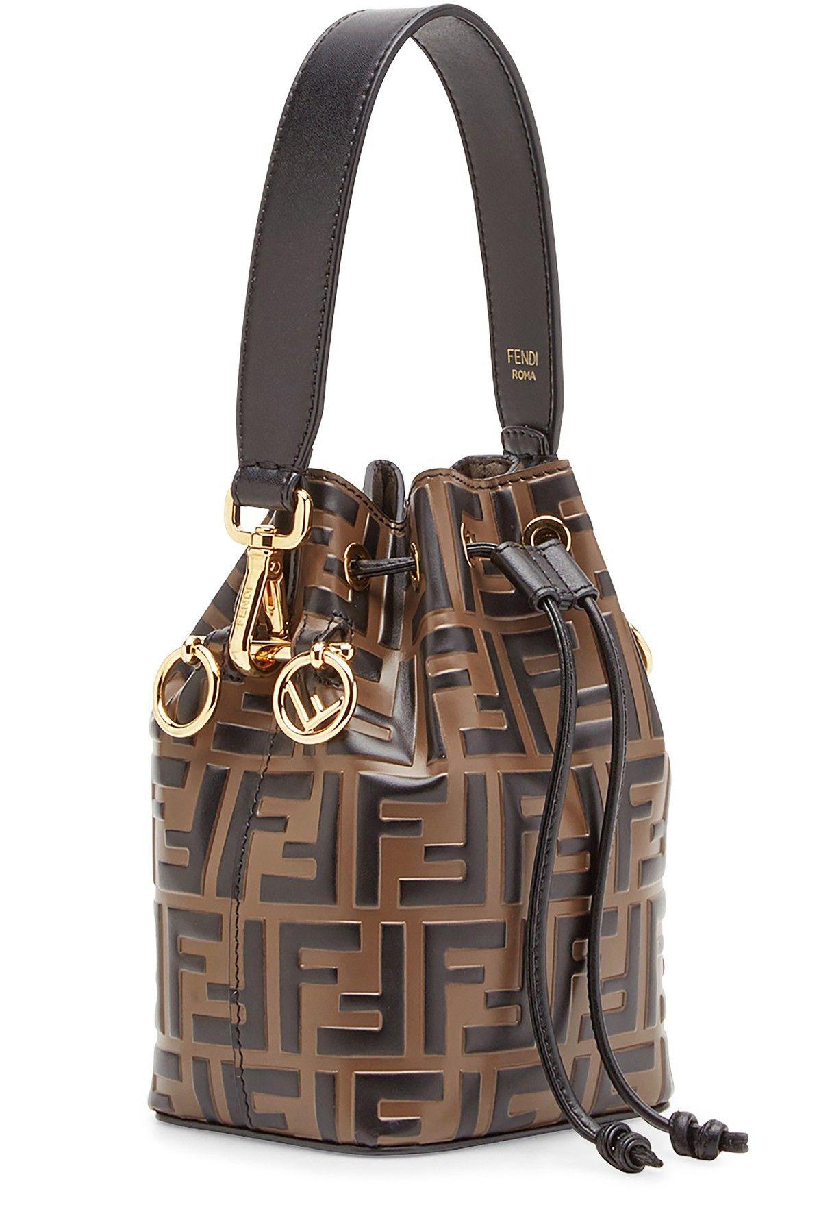 Fendi Brown Leather Mon Tresor Mini Bag ref.1035473 - Joli Closet