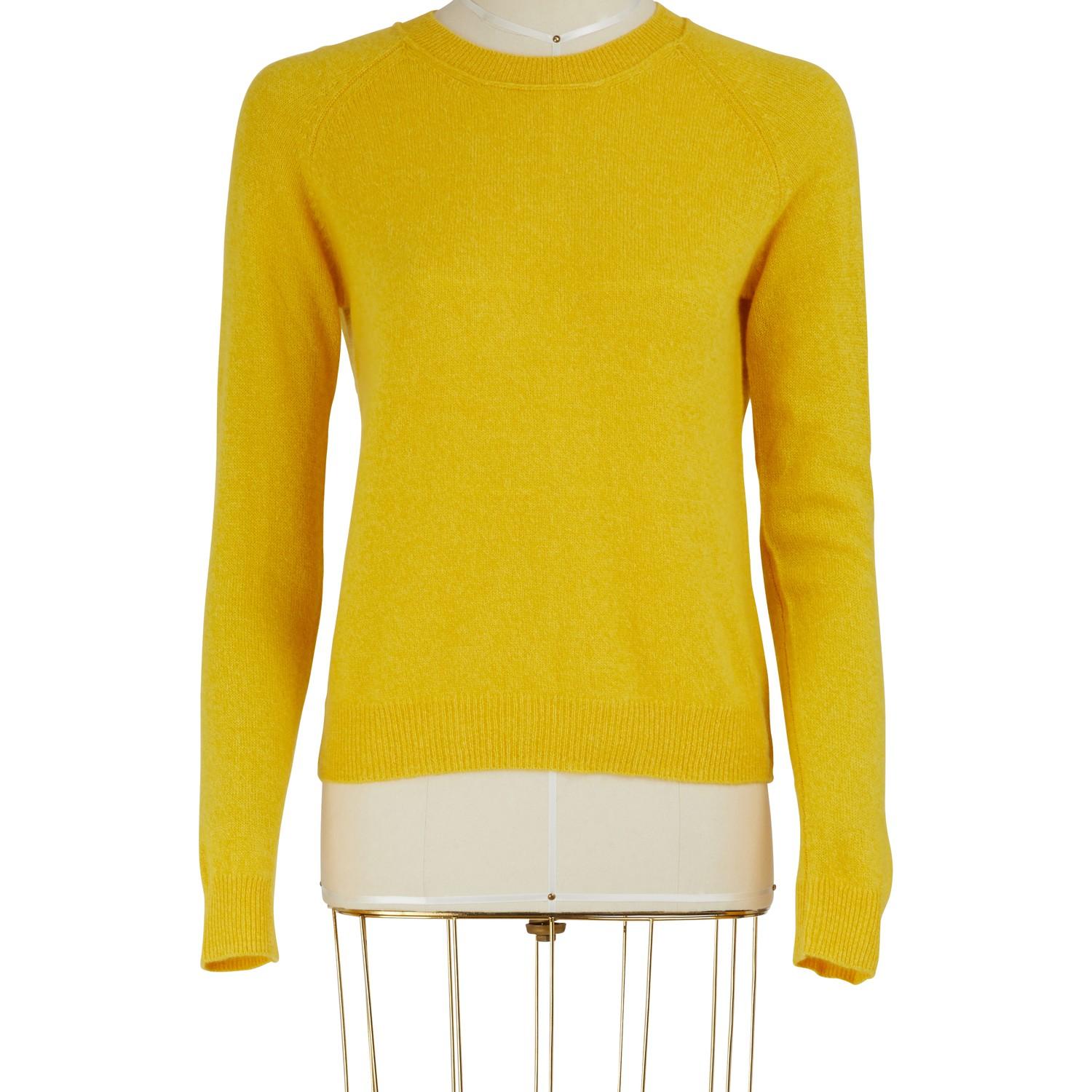 Alexandra Golovanoff Cashmere Mila 6 Thread Sweatshirt in Yellow - Lyst