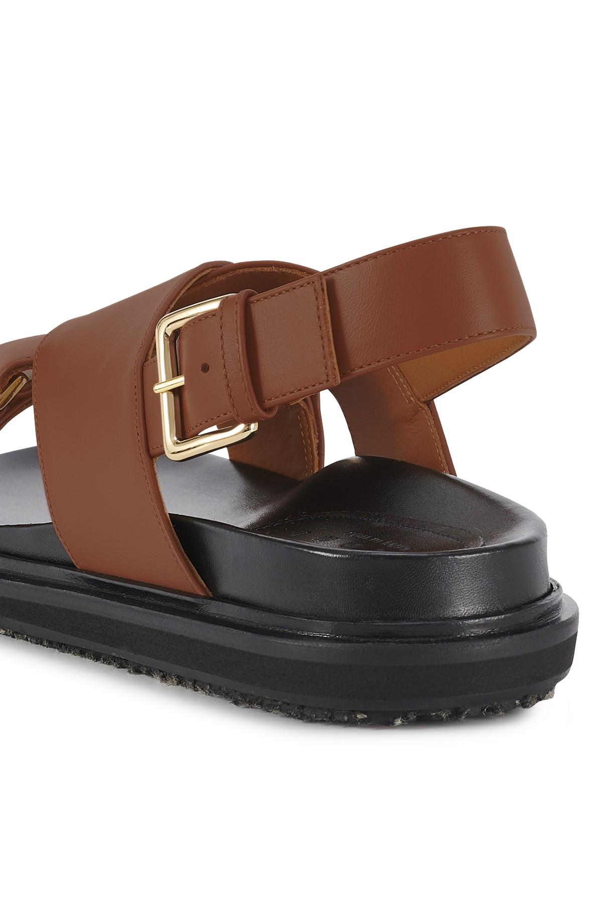Marni Fussbett Sandals in Maroon (Brown) | Lyst