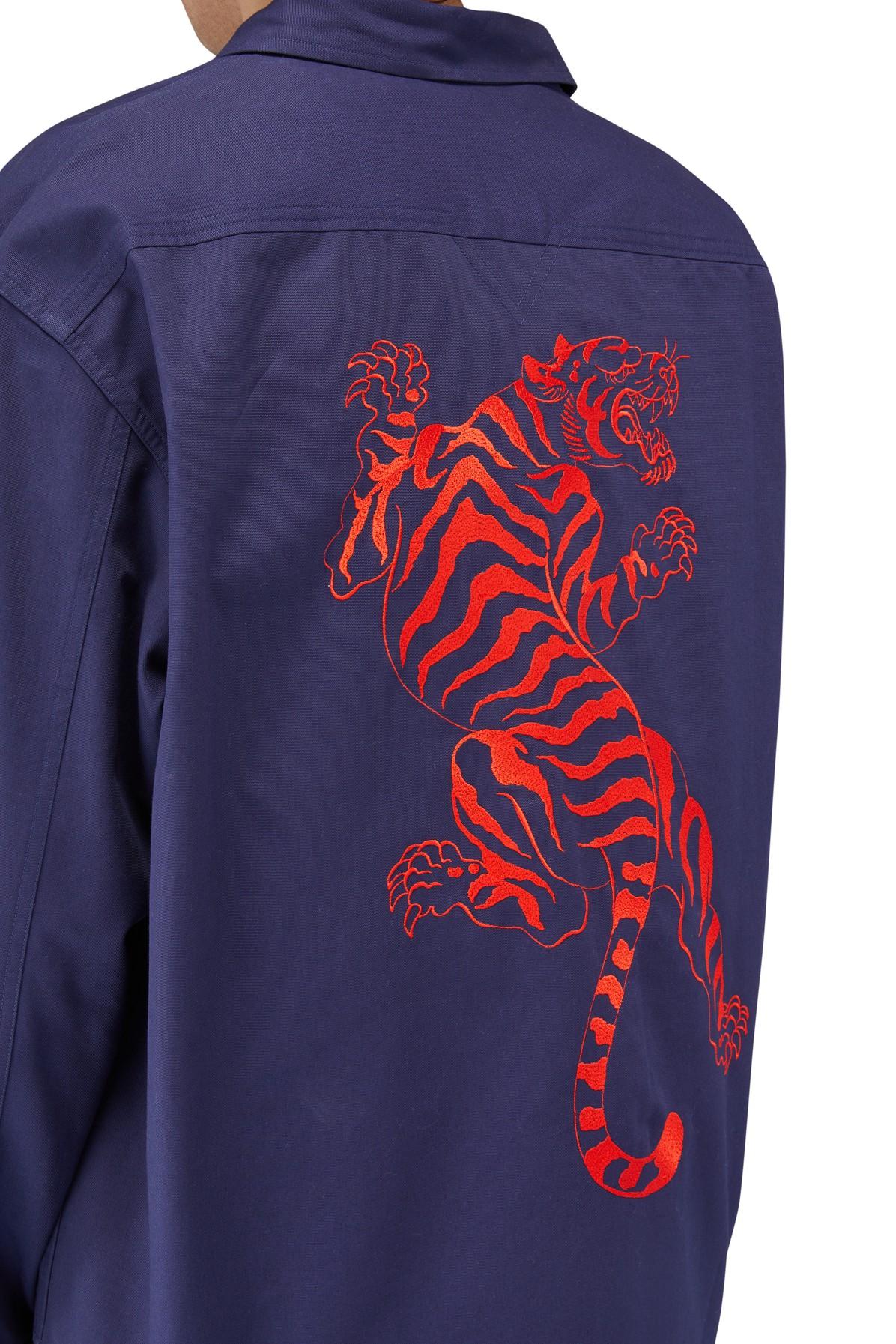 KENZO Climbing Tiger Overshirt in Blue for Men | Lyst