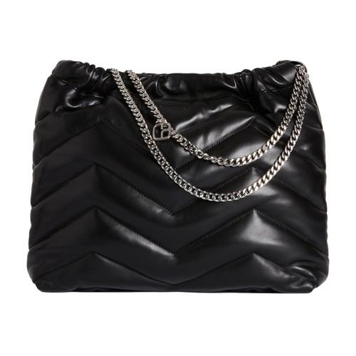 Grand sac pochon en cuir matelass Claudie Pierlot en coloris Noir